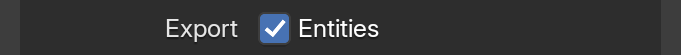 Export Entities