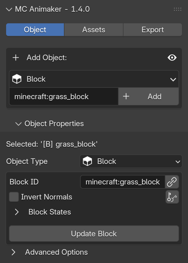 Object Tab